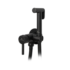 Смеситель встраиваемый с гигиеническим душем Grocenberg GB001 Черный матовый