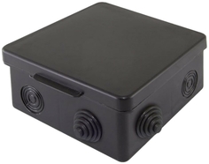 УРАЛ ПАК Коробка распаячная ОП 100х100х50мм 8 вх.,черная IP54 КО-53010100-018