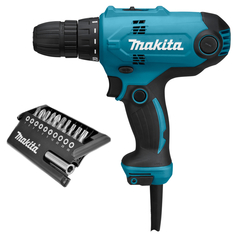 Электрическая дрель-шуруповерт Makita DF0300X2, 320 Вт, 1500 об/мин, с набором бит