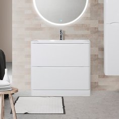 Тумба для комплекта BelBagno Acqua 90 напольная, bianco lucido