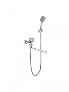 Смеситель для ванны длинный излив Bravat Slim F6332366CP-01L-RUS