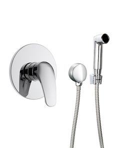 Встраиваемый смеситель с гигиеническим душем, OneLife P01-888cr, хром