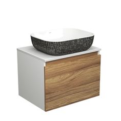 Тумба с раковиной 60 Bau (Тумба 60 + раковина Stil Black White 50х40) Bauedge