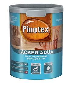Лак для мебели и стен Pinotex Lacker Aqua 10 на водной основе, матовый, 1 л