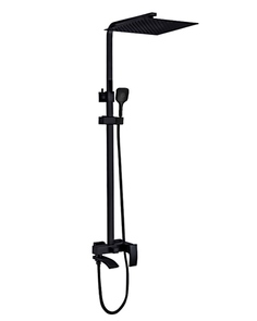 Душевая стойка ALMAes SDI-1808, смеситель, тропический душ, чёрная