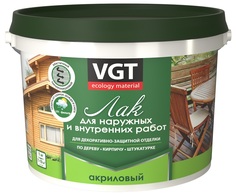 Лак для наружных и внутренних работ матовый б/цветный 9.0 кг VGT