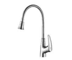Смеситель для кухни с гибким изливом Lemark Linara LM0413C для раковины. Кран для ванны ун