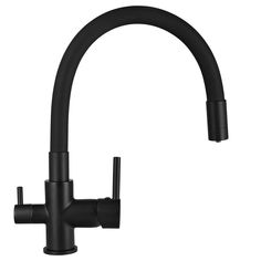 Смеситель кухонный WISENT W4255B-2 с подводкой питьевой воды (Черный)