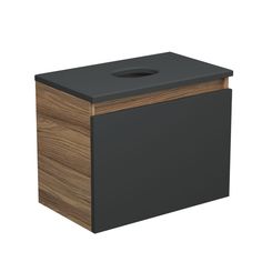 Тумба подвесная под раковину Bau Dream Blackwood 50, 1 ящик графит Bauedge