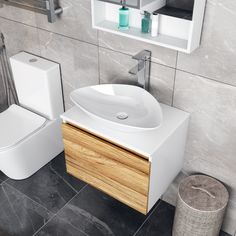 Комплект для ванной, 4 предмета Bau. Тумба 80, раковина 59х39, смеситель, выпуск. Bauedge