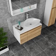 Тумба с раковиной и смесителем Bau (Тумба 80 + раковина 59х39 + смеситель) Bauedge