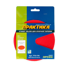 Сменный стикер для опорной тарелки Практика Профи, VELCRO, для УШМ, 125 мм {773-163} Praktika