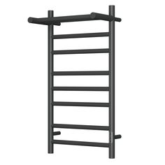 Полотенцесушитель электрический с полкой BAU Stil Shelf 40х80, 7 планок, универсальный, че Bauedge