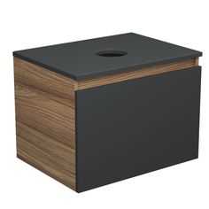 Тумба подвесная под раковину Bau Dream Blackwood 60, 1 ящик графит Bauedge