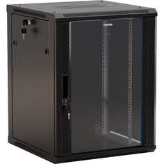 Hyperline TWB-0966-GP-RAL9004 Шкаф настенный 19-дюймовый, 9U, 500x600х600мм 392631