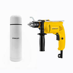 Дрель ударная STANLEY SDH700C-RU + Термос