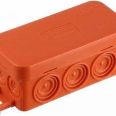 Огнестойкая коробка Экопласт JBL090 E110, о/п 90х42х40, 10 выходов, IP55, 4P, цвет оранжев Ekoplast