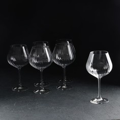 Набор бокалов для вина Виола, 6 шт, 570 мл, хрустальное стекло Crystal Bohemia