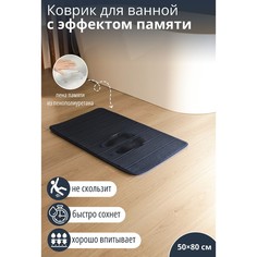 SAVANNA Коврик для дома с эффектом памяти SAVANNA Memory foam, 50?80 см, цвет тёмно-синий