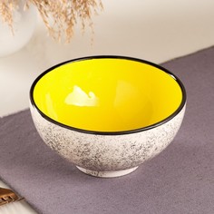 Салатница "Персия", керамика, желтая, 15 см , 700 мл, Иран