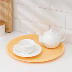 Поднос Verona, d=32 см, цвет бледно-жёлтый Idiland