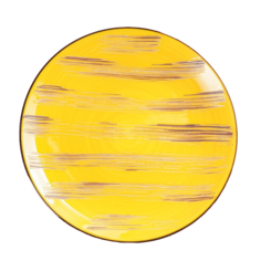 Тарелка обеденная Scratch, d=28 см, цвет жёлтый Wilmax