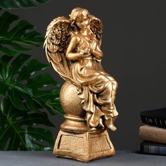 Фигура "Ангел девушка с птицей" бронза 19х19х43см Хорошие сувениры