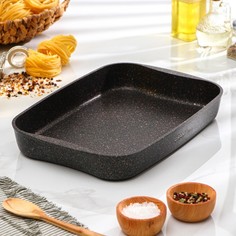 Противень Granit Ultra, 36,5?26?5,5 см, антипригарное покрытие, цвет чёрный Kukmara
