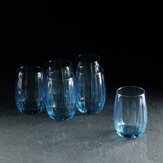 Набор стаканов Linka, 6 шт, 240 мл, цвет голубой, стекло Pasabahce
