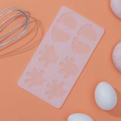 Коврик для айсинга «Следопыт», 8 ячейки, 19?10,5?0,4 см, цвет прозрачный No Brand