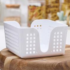 Салфетница «Лофт», 15?15 см, цвет белый Violet