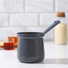 Турка Доляна «Мрамор грэй», 600 мл, 10 см, 20,5?10?14 см, индукция, серый