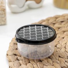 Контейнер пищевой Доляна «Марокко», 150 мл, круглый, цвет чёрный