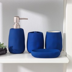 Набор для ванной комнаты SAVANNA Soft, 4 предмета мыльница, дозатор для мыла