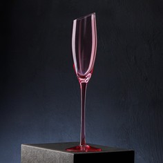 Бокал для шампанского Magistro «Иллюзия», 180 мл, 5,5?27,5 см, цвет розовый
