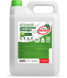 Средство для мытья посуды Green Drago эко гель с ароматом Яблока 5л
