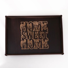 Поднос деревянный с гравировкой, 35,3 x24,8 x4 см No Brand