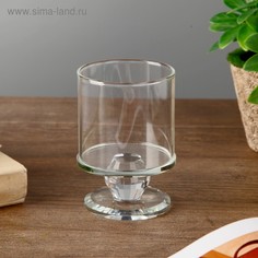 Подсвечник стекло на 1 свечу Кристалл конус 10х6,6х6,6 см No Brand