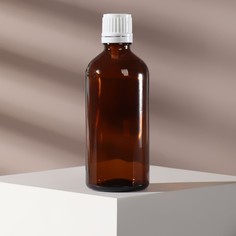 Бутылочка стеклянная для хранения, с капельным дозатором, 100 мл, цвет белый/коричневый Onlitop