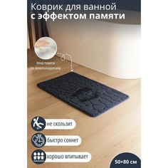 SAVANNA Коврик для дома с эффектом памяти SAVANNA Memory foam, 50?80 см, цвет тёмно-синий