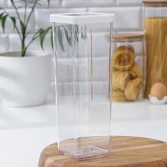 Контейнер для сыпучих продуктов «Степ», 1,9 л, цвет белый Idea