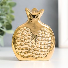 Сувенир керамика "Половина граната" золото 7,2х5х8,5 см No Brand