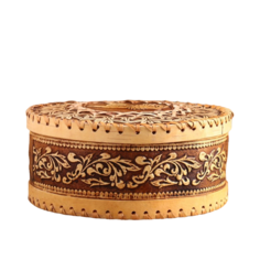Шкатулка "Заяц в цилиндре", 18,5х18,5х8 см,береста No Brand