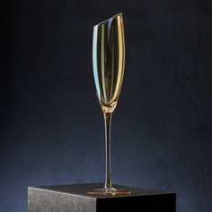 Бокал для шампанского Magistro «Иллюзия», 180 мл, 5,5?27,5 см, цвет бронзовый
