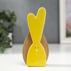 Сувенир керамика, дерево "Пасхальный кролик" 13,8х2,8х6,6 см No Brand