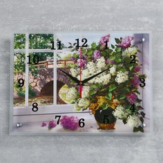 Часы настенные, серия: Цветы, "Цветы в вазе", 30х40 см Сюжет