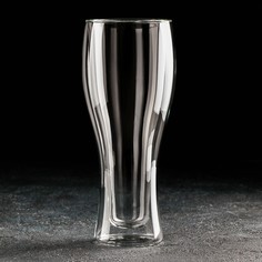 Бокал пивной с двойными стенками Magistro «Дуо», 480 мл, 8,4?21 см