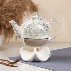 Чайник заварочный Персия, керамика, серый, 0.85 л, Иран No Brand