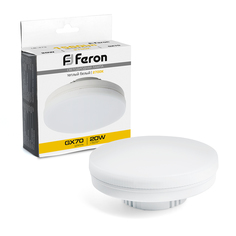 Лампочка cветодиодная FERON арт.48306, LB-473, 20W, 230V, GX70, 2700К, таблетка, уп. 5 шт.