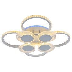 Светодиодная диммируемая люстра Profit Light с ПДУ 5883/4+4A WHT 152W+8W RGB